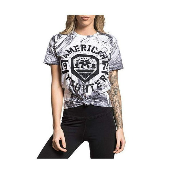 White American Fighter WMNS Weathers SS Crew White American Fighter WMNS Weathers SS Crew